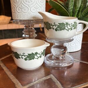 Royal China English Ivy Sugar and Creamer